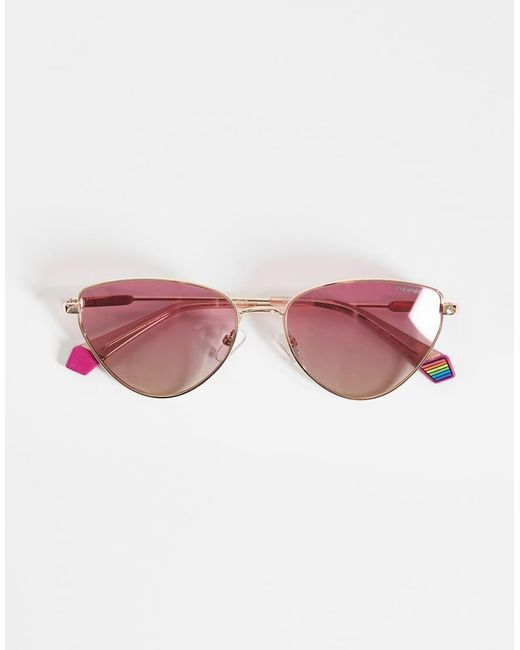 Polaroid Sunglasses Pink Polaroid Cat Eye Sunglasses With Shaded Polarized Lenses