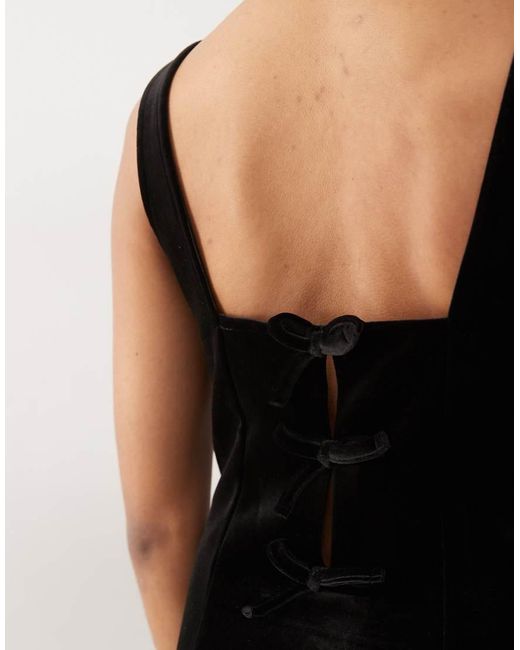 Noisy May Natural 90S Mini Dress With Bow Back Detail