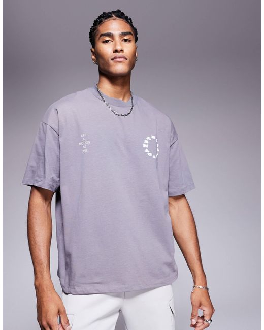 ASOS – oversize-t-shirt in Purple für Herren