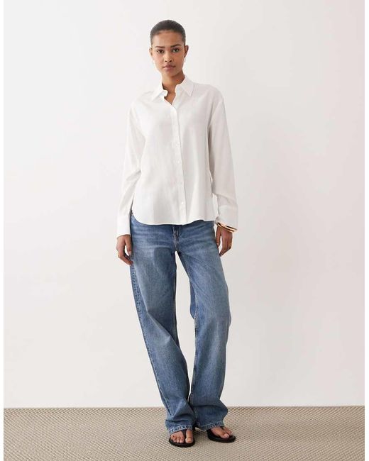 Mango White Classic Shirt