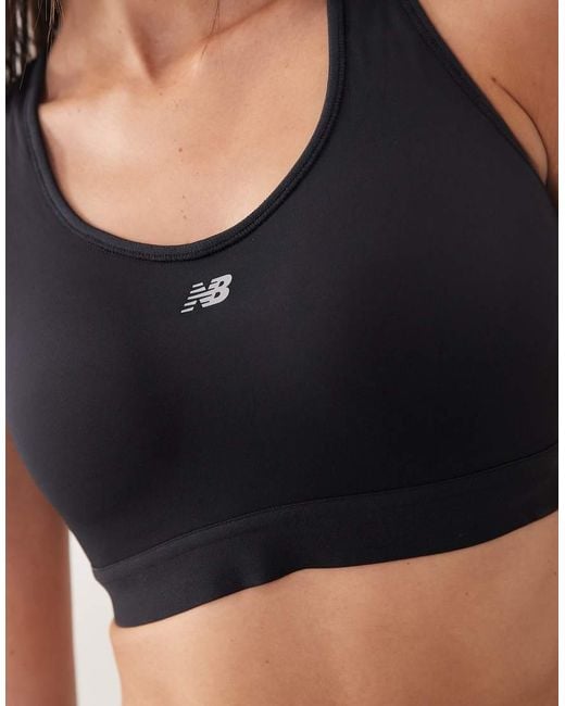 New Balance Black Essential Run Sports Bra