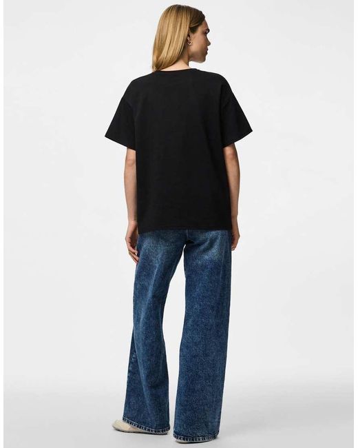 Pieces Blue Oversized T-Shirt