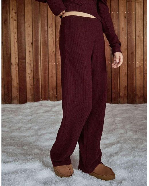 4th & Reckless Brown Ribbed Relaxed Pants