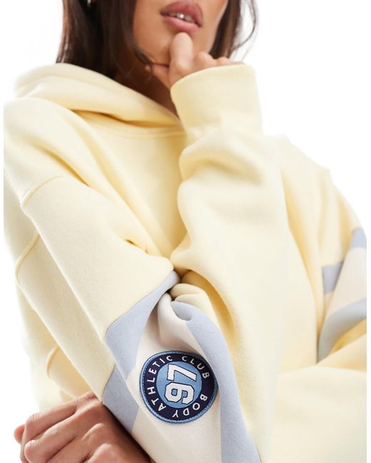 Cotton On Natural Plush Premium Graphic Hoodie