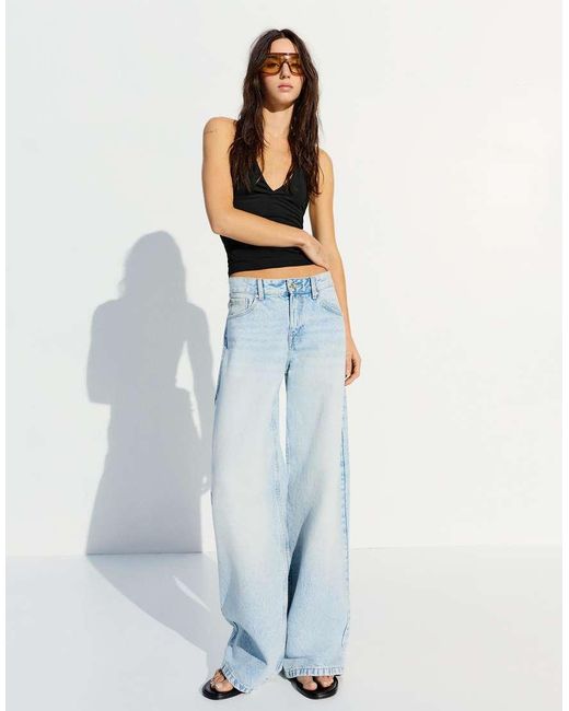 Bershka Blue Halter Top