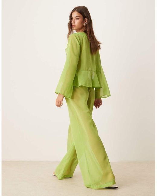 esmé studios Green Esmee Exclusive Mesh Beach Trouser Co-ord
