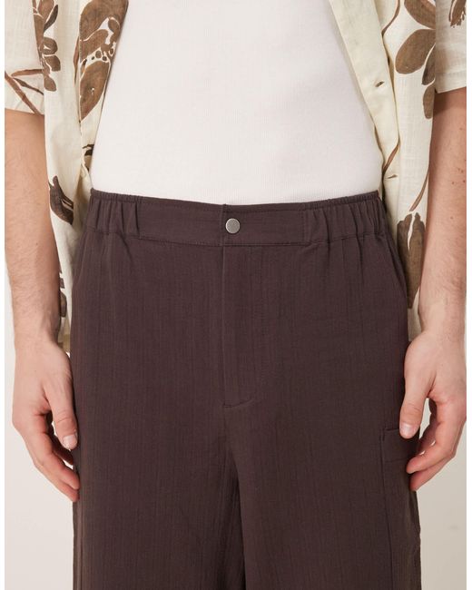 ASOS – weite oversize-hose in Brown für Herren