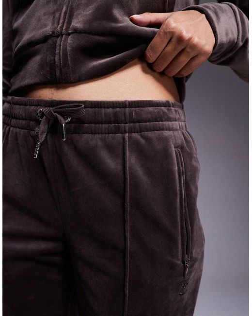 Joggers Marrones De Velour De (Parte De Un Conjunto) Juicy Couture de color Gray
