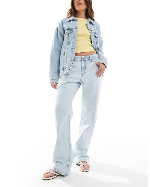 Bershka Jeans Met Rechte Pijpen in het Blue