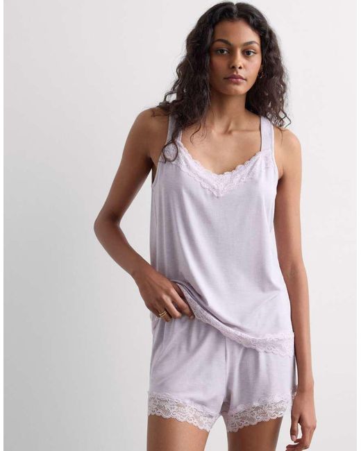 Intimissimi Purple Pyjamas With Vest Top And Shorts