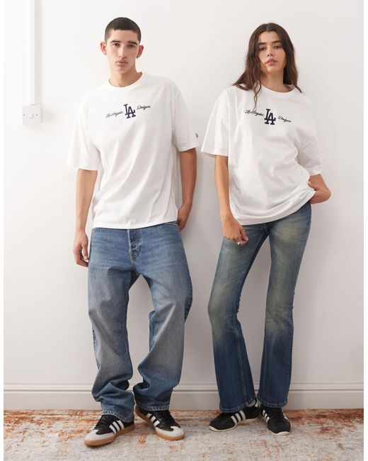 La dodgers - t-shirt oversize à logo script KTZ en coloris Gray