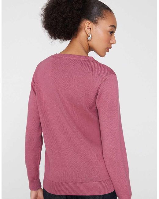 Tezenis Pink Fully-Fashioned Round Neck Jumper