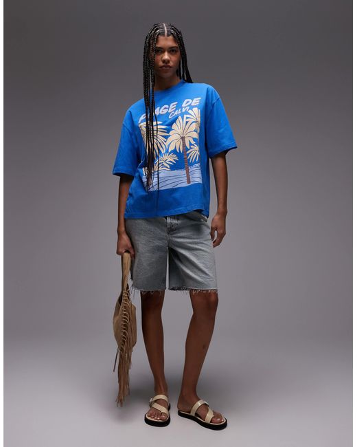 TOPSHOP Blue – oversize-t-shirt