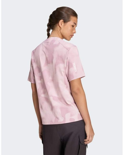 Adidas Originals Pink Terrex Multi Climacool Printed T-shirt