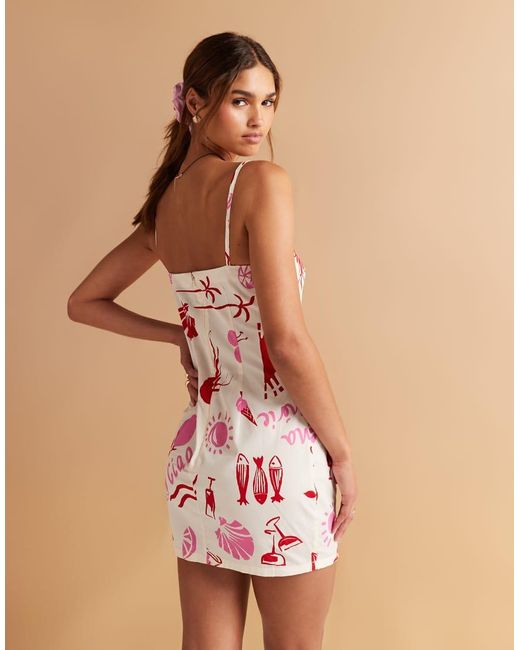 ASOS Pink Poplin Cami Mini Dress Co-Ord