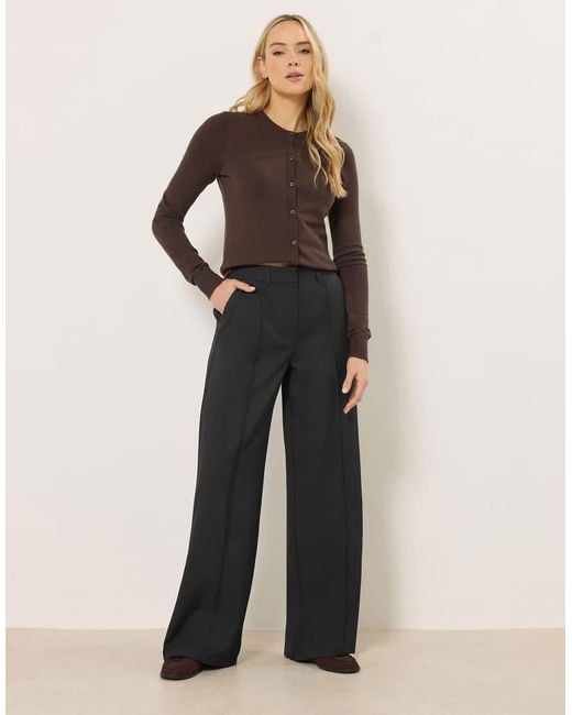 Long Tall Sally Black Formal Wide Leg Trousers