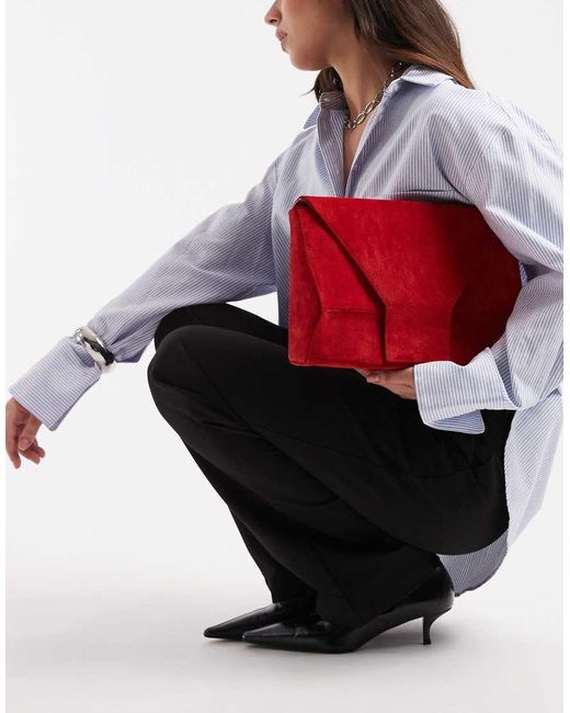 ASOS Red Square Origami Clutch Bag