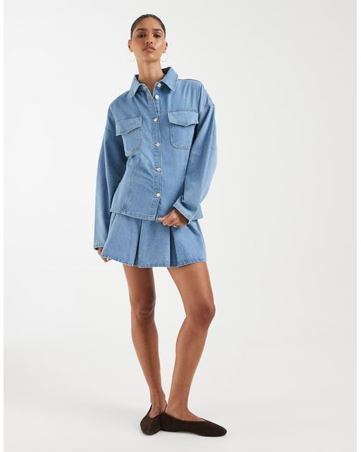 ASOS Blue Batwing Denim Shirt