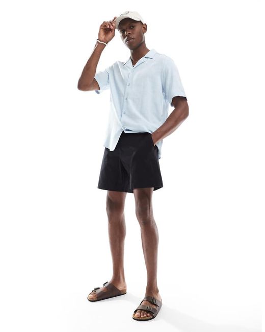 Hollister White Linen Above The Knee Short for men