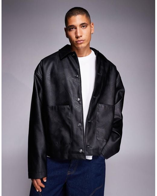 ASOS Blue Oversized Jacket for men