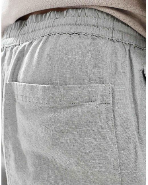 Pantalones Holgados De Lino De -Verde Cotton On de hombre de color Gray