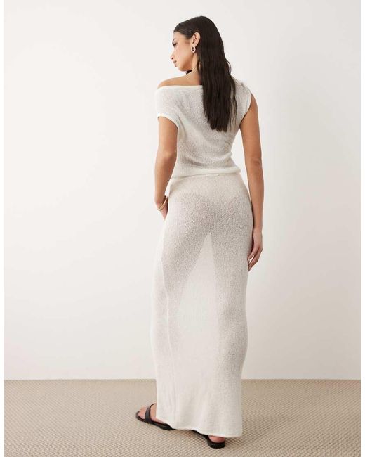 Tala Natural Beach Knit Maxi Skirt