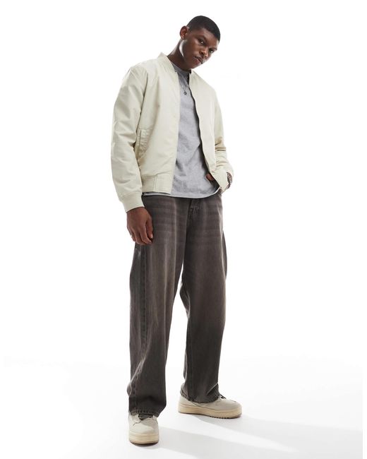 ASOS Gray Lightweight Bomber Jacket for men