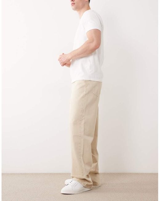 ASOS Natural baggy Jeans for men