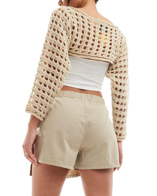 ONLY Natural Pleated Mini Skort