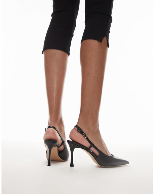 Mango Black Classic Sling Back Heel