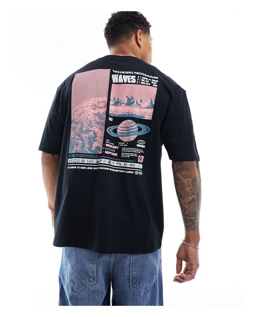 T-shirt oversize avec imprimé céleste au dos ASOS pour homme en coloris Blue