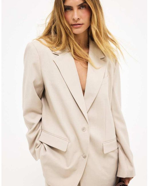 NA-KD Natural Oversized Blazer