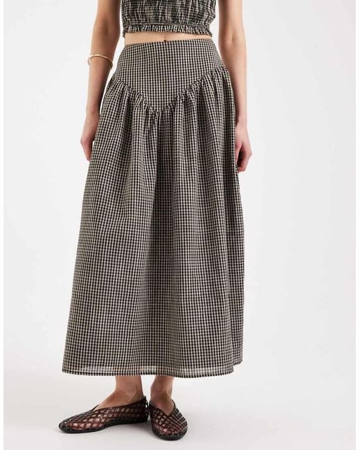 Daisy Street White V Waist Midaxi Skirt