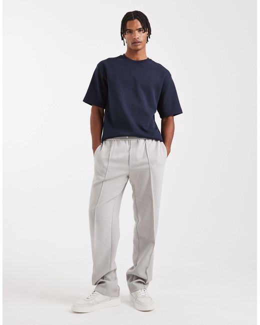 ASOS – hochwertiges relaxed-fit-t-shirt aus interlock-jersey in Blue für Herren