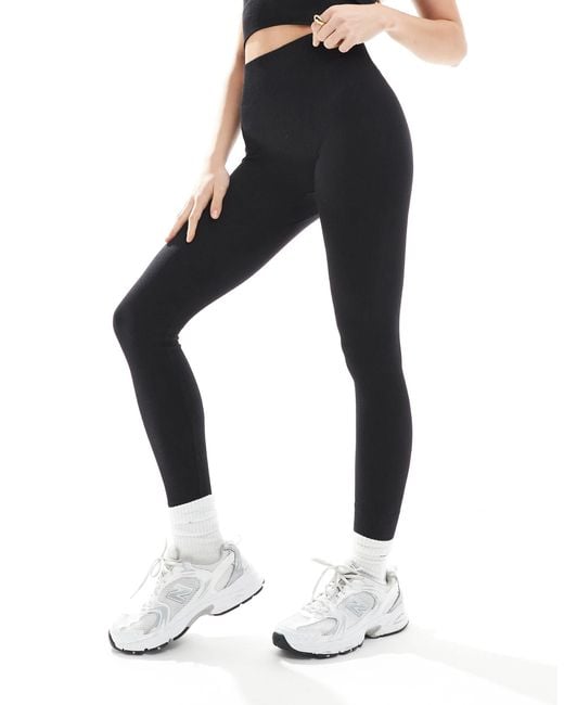 ONLY Black High Waisted Seamless Leggings Co-Ord