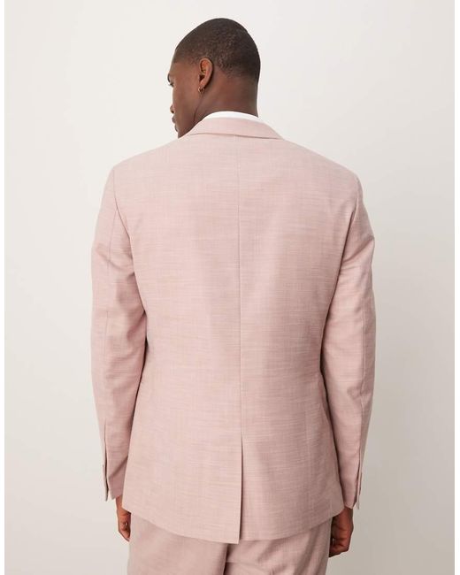 ASOS Pink Wedding Skinny Suit Jacket for men