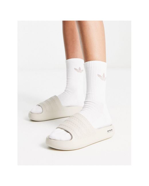 adidas Originals Adilette Ayoon Sliders in White Lyst Australia