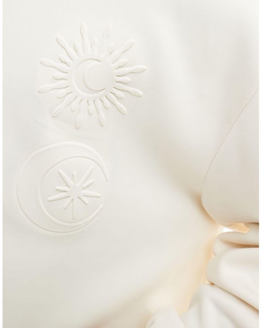 ASOS White Oversized Scuba Hoodie With Celestial Print for men