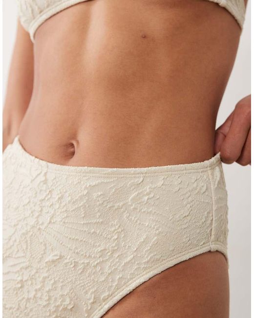 ASOS Brown Cassi Azores High Leg High Waist Bikini Bottoms