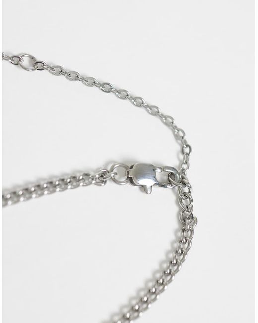 Collana di ASOS in White da Uomo