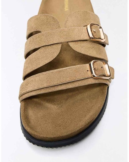 Bershka Black Buckle Detail Sandals