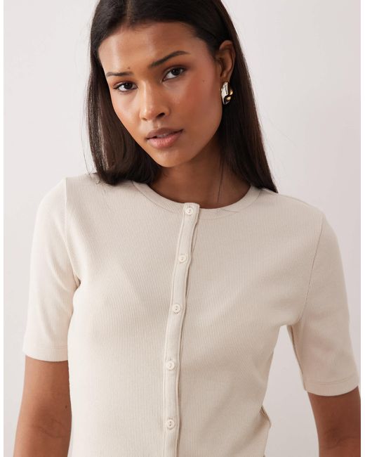 Threadbare Natural – kurzärmliges oberteil