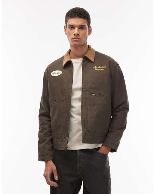 Wrangler Brown X Stranger Things Workwear Jacket for men