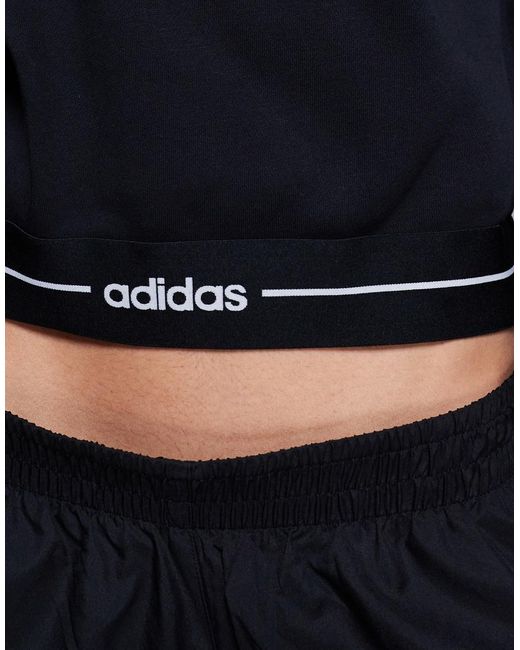 Adidas Originals Blue Adidas Training Hyperglam Linear Hoodie