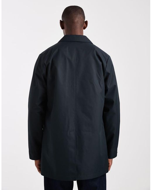 Impermeabile Corto Con Bottoni di Threadbare in Blue da Uomo