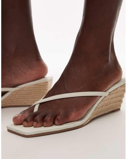 TOPSHOP Brown Hannah Wedge Heel