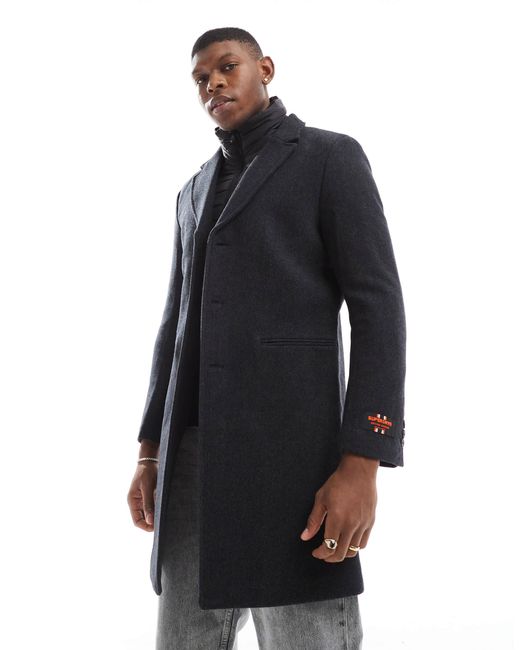 Manteau habillé 2-en-1 à chevrons Superdry pour homme en coloris Blue