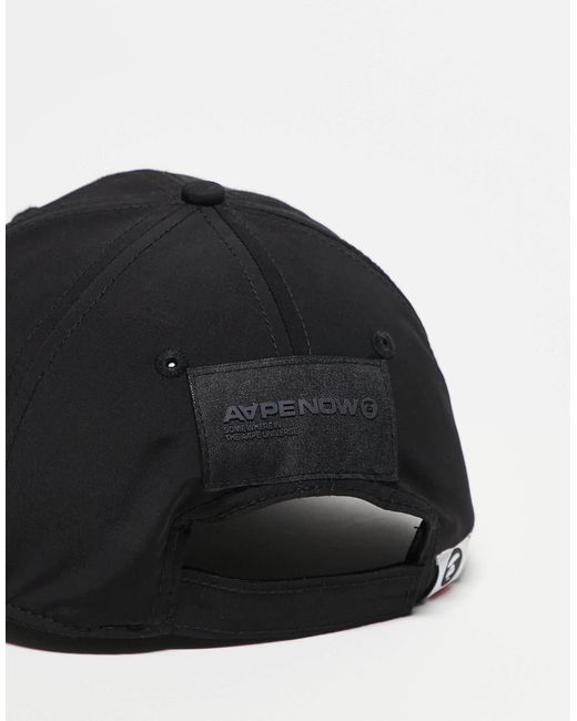 Aape By A Bathing Ape Black Aape By A Bathing Ape Logo Cap for men