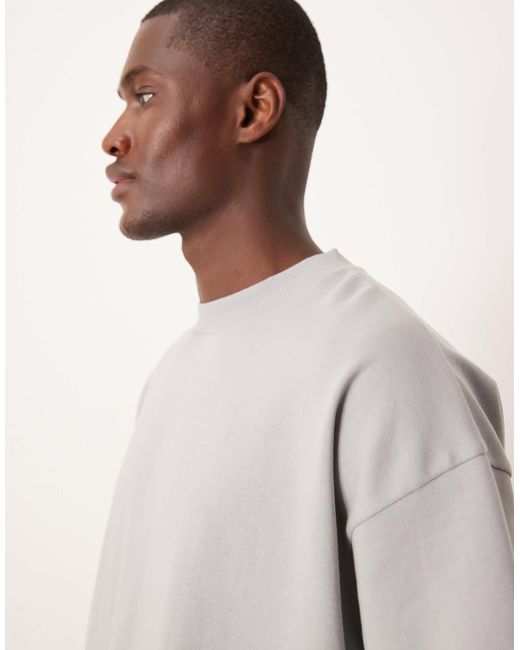 ASOS – breathemaxTM – schweres oversize-t-shirt in White für Herren