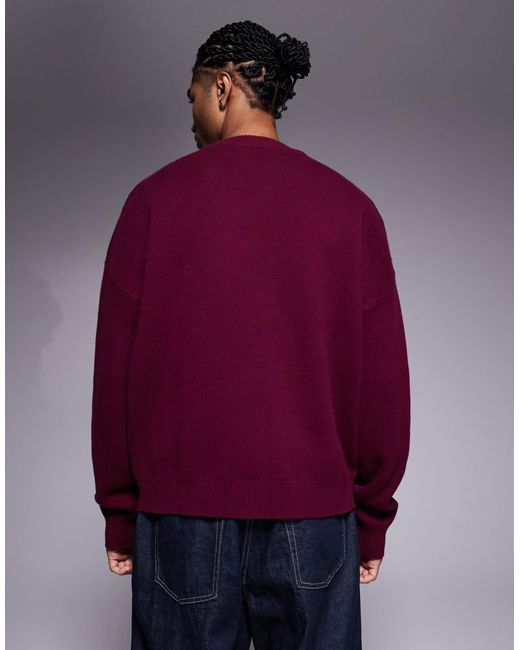 Prohibited – strickpullover mit logo in Red für Herren